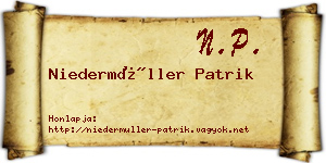 Niedermüller Patrik névjegykártya