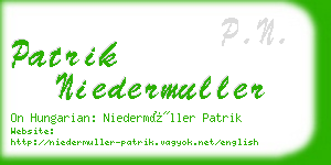 patrik niedermuller business card